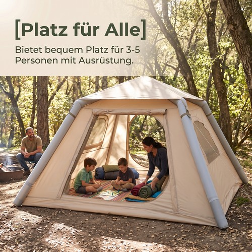 Campingzelt aufblasbar 5 - aufblasbar, 3-5